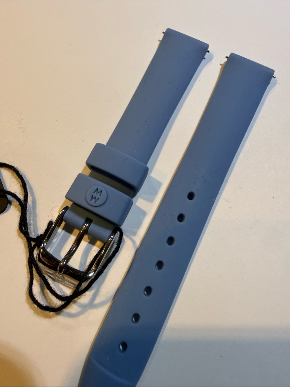 New Authentic Michele Blue Silicone Watch Band 16 MM